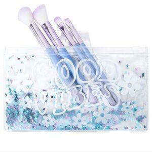 Good Vibes Makeup Brush Set with Pouch